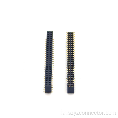 2.54mm 암 헤더 이중 행 SMT PA9T